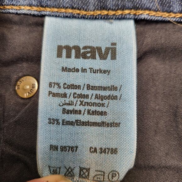 Mavi Jeans Mens Jeans 34x29 Blue Zach Straight Leg Denim Made Turkey Distressed - Picture 4 of 10